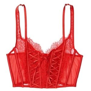 Victoria’s Secret Dream Angels Unlined Lace Up Corset Bra
